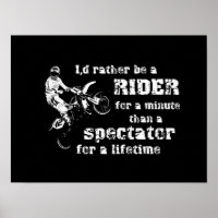 Monteur Pour Une Minute Vélo Dirt Motocross Poster