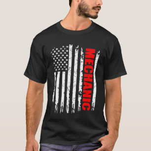 Monteur Usa Vlag Trots Beroepen T-shirt
