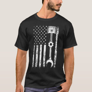 Monteur Vlag Patriottische Monteur Nederland Ameri T-shirt