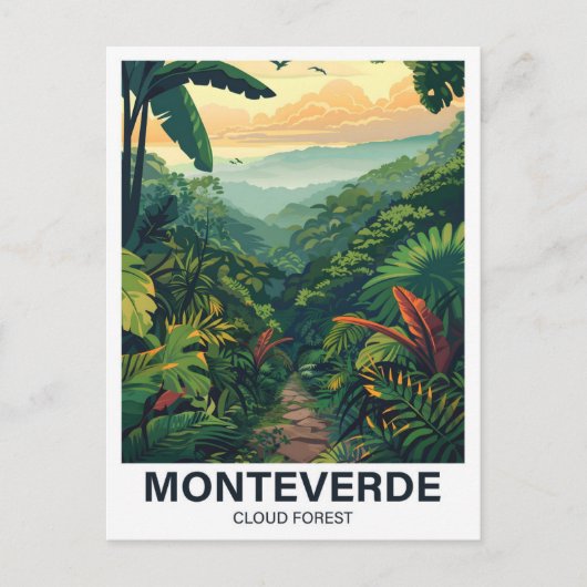 Monteverde Cloud Forest Costa Rica Reizen Briefkaart (Voorkant)