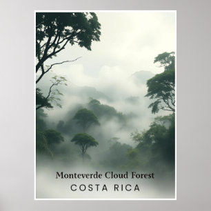 Monteverde Cloud Forest, Costa Rica Vintage Poster