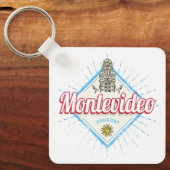 Montevideo City Uruguay Palacio Salvo Souvenir Sleutelhanger (Voorkant)