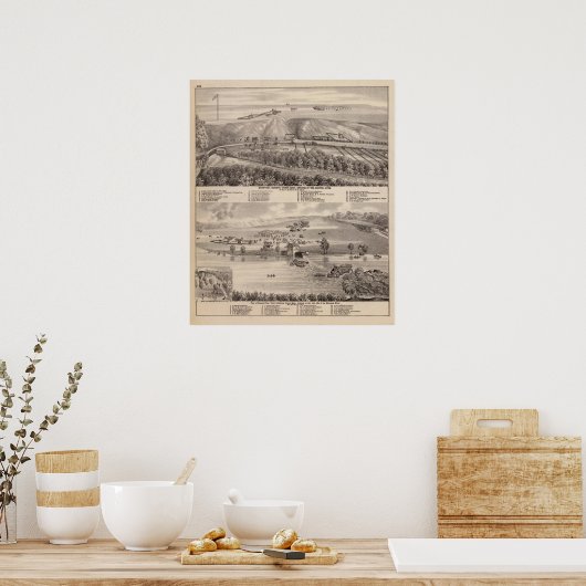 Montevideo, graniet-Herfsten, Minnesota Poster (Keuken)