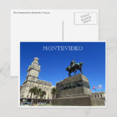 montevideo plaza onafhankencia briefkaart (Voorkant / Achterkant)