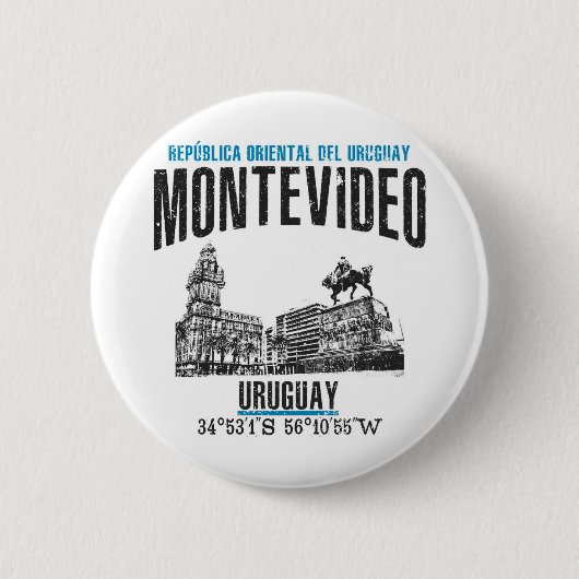Montevideo Ronde Button 5,7 Cm (Voorkant)