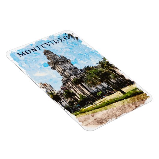 Montevideo Uruguay City Uitzicht Magneet (Rechterzijde)