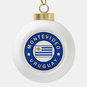 Montevideo Uruguay Keramische Bal Ornament (Voorkant)