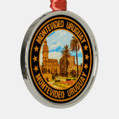 Montevideo Uruguay Metalen Ornament (Rechts)