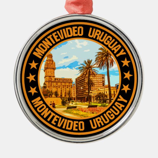 Montevideo Uruguay Metalen Ornament (Voorkant)