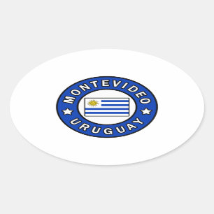 Montevideo Uruguay Ovale Sticker