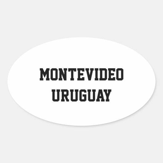 Montevideo Uruguay ovale stickers (Voorkant)