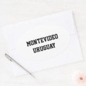 Montevideo Uruguay ovale stickers (Envelop)