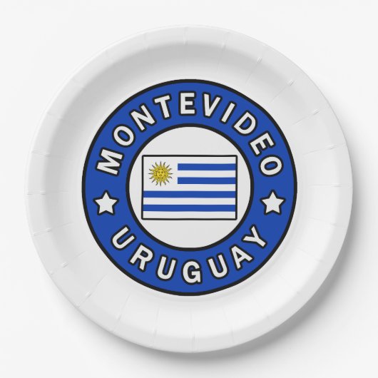 Montevideo Uruguay Papieren Bordje (Voorkant)