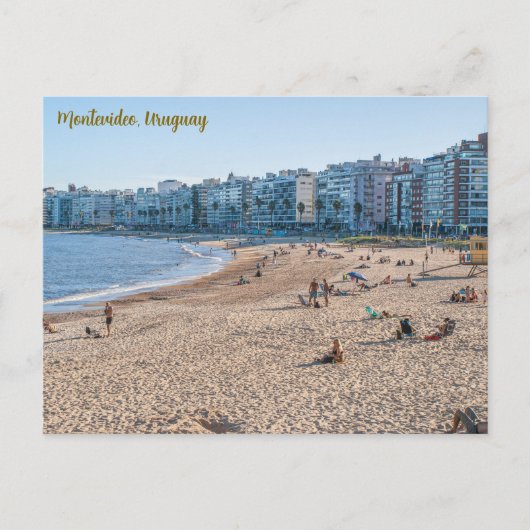 Montevideo, Uruguay, Playa de Los Pocitos Briefkaart (Voorkant)