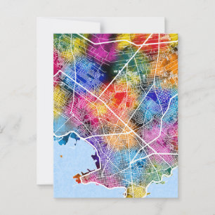 Montevideo Uruguay Stadsplattegrond Briefkaart