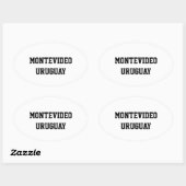 Montevideo Uruguay stickers oval (Feuille)
