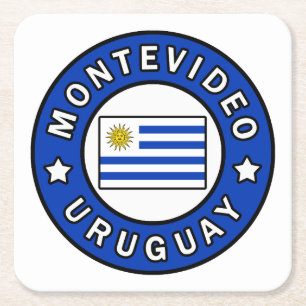 Montevideo Uruguay Vierkante Kartonnen Onderzetter