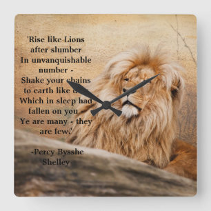 "Montez comme des Lions" Horloge murale