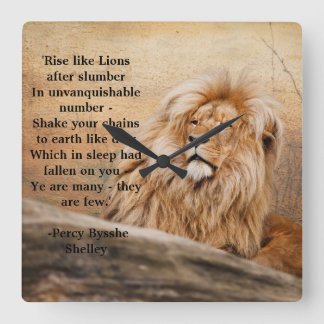 "Montez comme des Lions" Horloge murale
