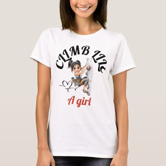 Montez comme un t-shirt fille (Devant)