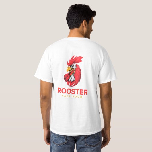 "Montez et brillez : T-shirt imprimé RoosterLon" (Dos entier)