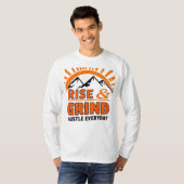 Montez, Grind, Hustle Chaque Jour T-Shirt Motivati (Devant entier)