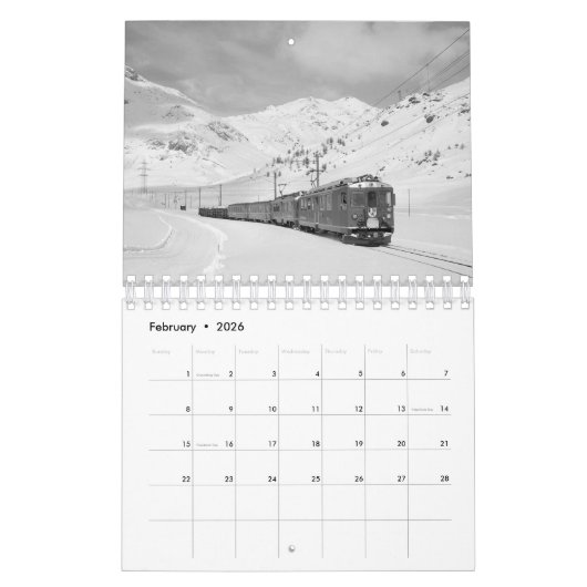 Montez le calendrier de train de rails (Feb 2026)