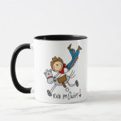 Montez-les chiffre tasse de bâton de cowboy (Gauche)