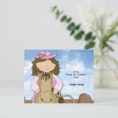 Montez-les Merci personnalisé par cow-girl/carte (Debout devant)