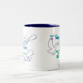 Montez sur la tasse de café chrétienne d'écriture (Centre)