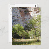 Montezuma Castle Cliff Indian Grass Trees Briefkaart (Voorkant / Achterkant)