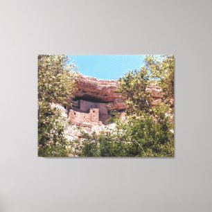 Montezuma Castle National Monument AZ Fotodesign Canvas Afdruk
