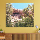 Montezuma Castle National Monument AZ Photo Design Canvas Afdruk (Insitu (Woonkamer))