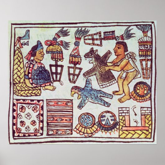 Montezuma II ontvangt hulde Poster (Voorkant)