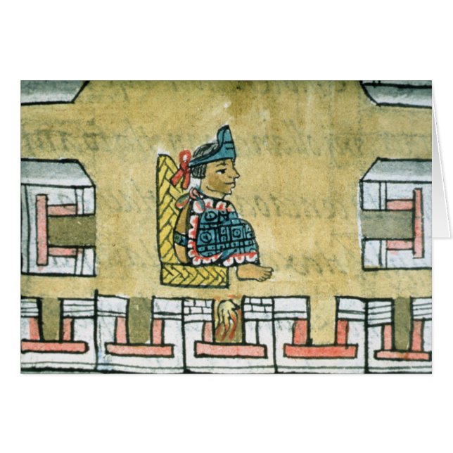 Montezuma II uit de "Florentijnse Codex" (Voorkant Horizontaal)