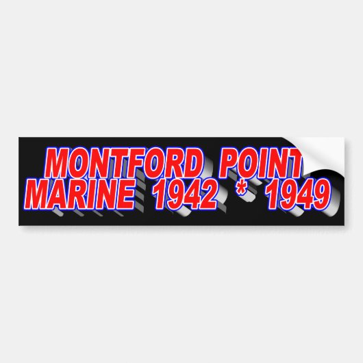 MONTFORD PUNT MARINE BUMPERSTICKER (Voorkant)