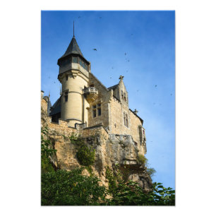 Montfort castle, Dordogne, Frankrijk Foto Afdruk