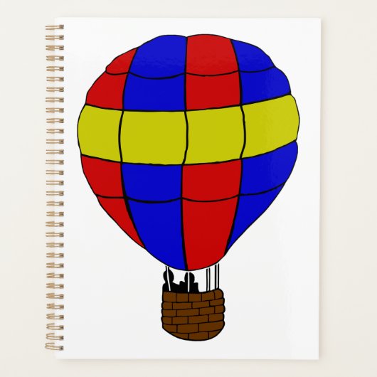 Montgolfière rouge, bleue et jaune (Devant)