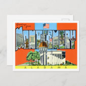 Montgomery, Alabama  Big Letters Briefkaart (Voorkant / Achterkant)
