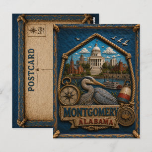 Montgomery Alabama Carte Postale Voyage Vintage