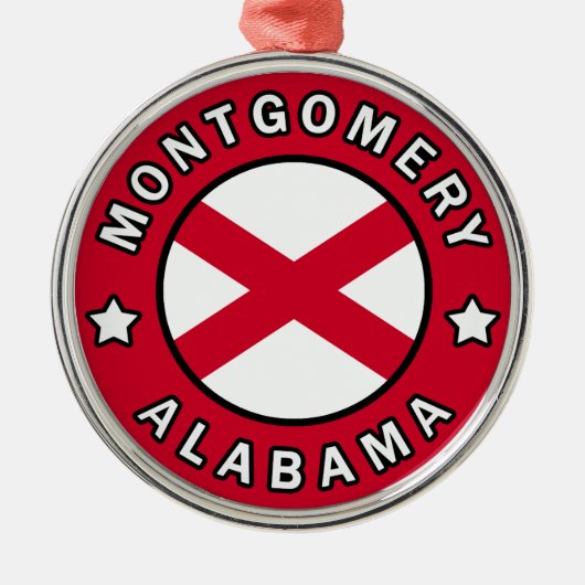Montgomery Alabama Metalen Ornament (Voorkant)