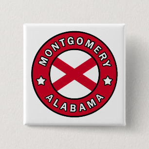 Montgomery Alabama Vierkante Button 5,1 Cm