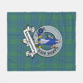 Montgomery Ancient Clan Badge Tartan Plaid Fleece Deken (Voorkant (Horizontaal))