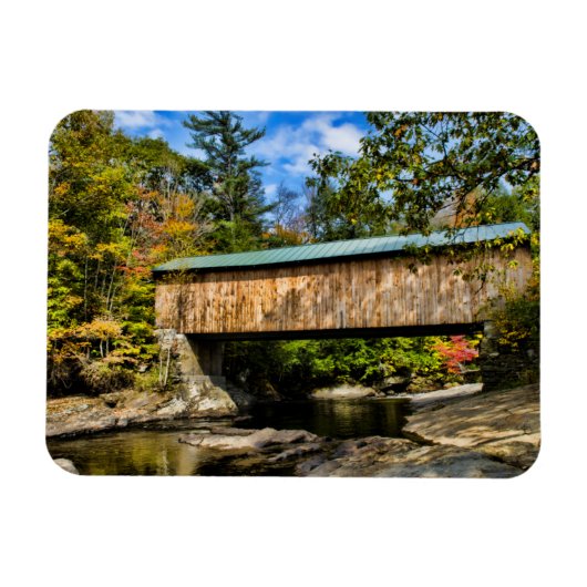 Montgomery Covered Bridge with fall foliation Magneet (Horizontaal)