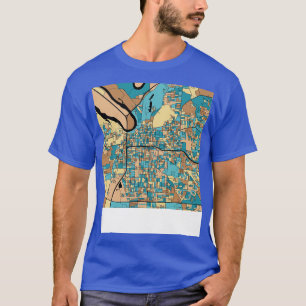 Montgomery Plattegrond Patroon in Mid Century Past T-shirt