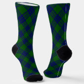 Montgomery tartan green blue plaid sokken (Gebogen)