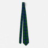 Montgomery tartan green blue plaid stropdas (Achterkant)