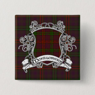 Montgomery Tartan Shield Vierkante Button 5,1 Cm