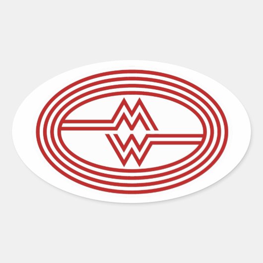 Montgomery Ward Ski Logo Ovale Sticker (Voorkant)