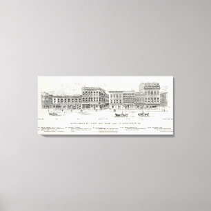 Montgomery West side Clay en Washington Canvas Afdruk